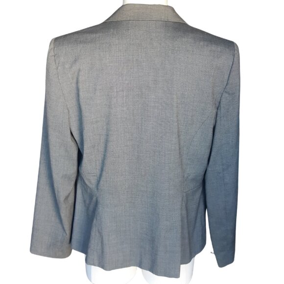 Anne Klein SZ 16 Grey Women's Stretch Blazer Jacket - Picture 2 of 16